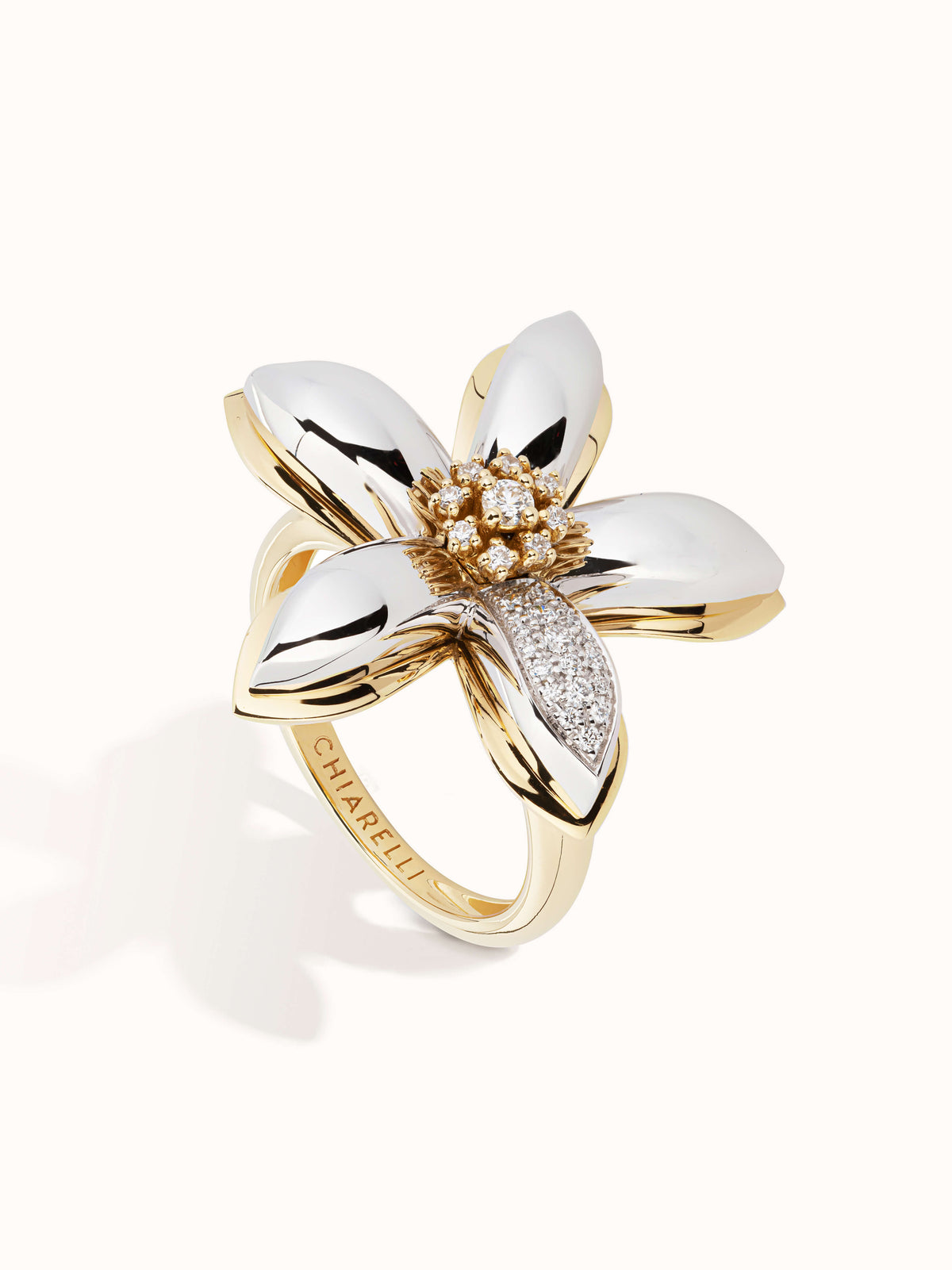 Amalfi 18Kt White and Yellow Gold Ring