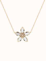 Amalfi 18Kt White and Yellow Gold Three Flowers Pendant