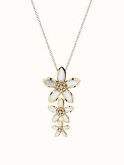 Amalfi 18KT White And Yellow Gold Three Flower Pendant