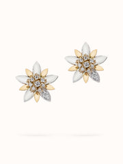 Amalfi 18KT White and Yellow Gold Stud Earrings