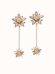 Amalfi 18Kt White and Yellow Dangling Earrings