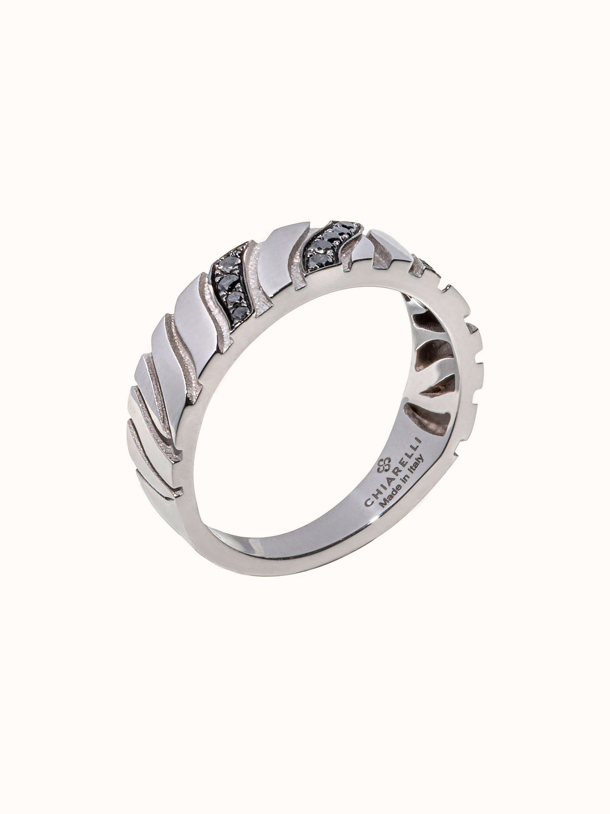 Istinto 18Kt White Gold Small Band Ring