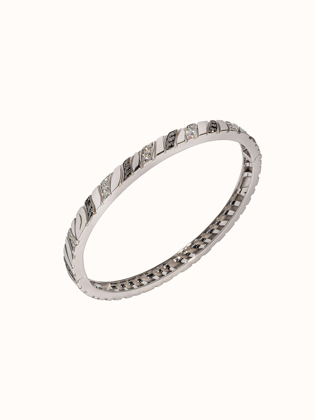 Istinto 18Kt White Gold Bracelet Zebra Pattern