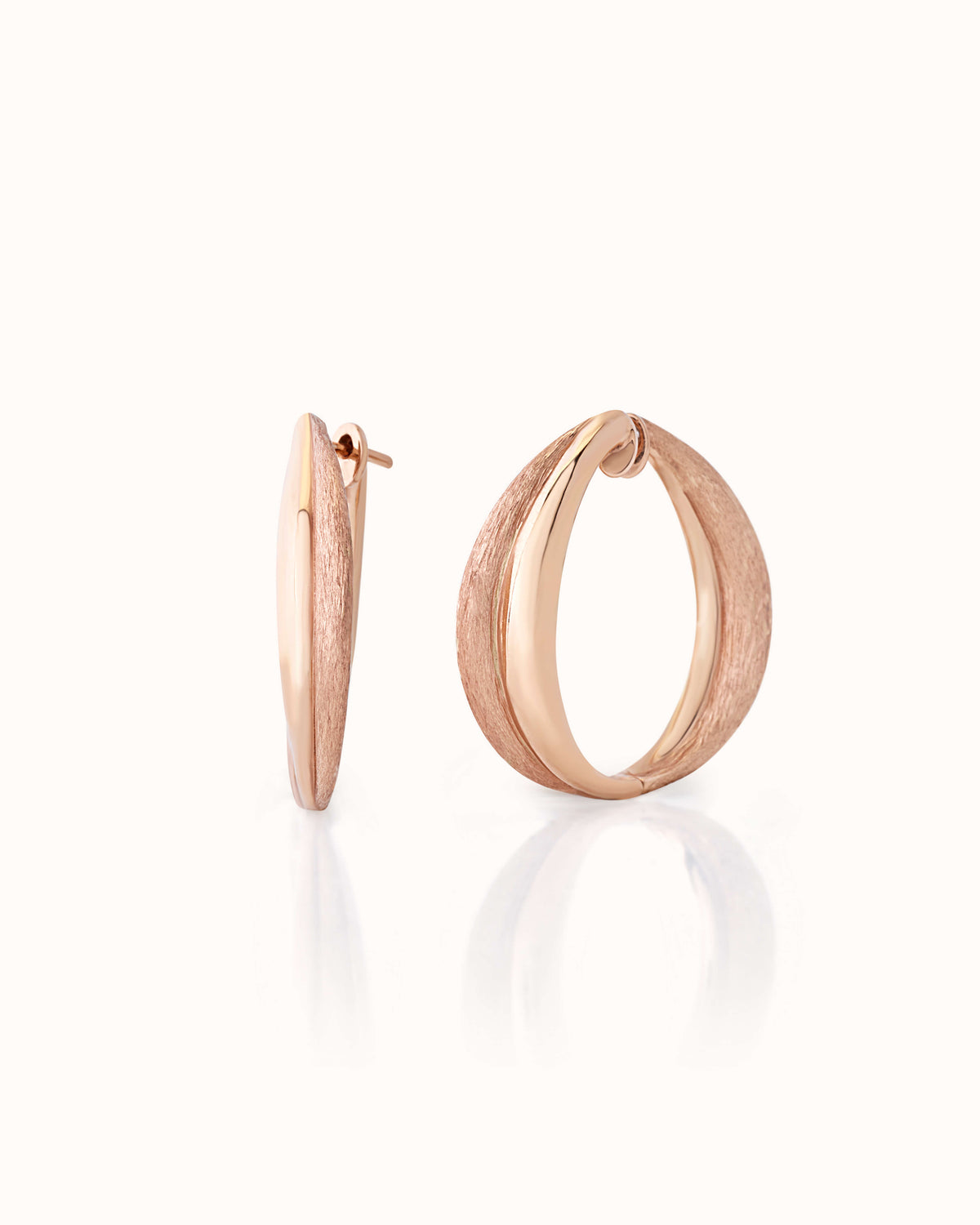 Ulivo 18Kt Rose Gold Hoop Earrings
