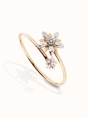 Amalfi 18Kt White and Rose Gold Two Flowers Bracelet