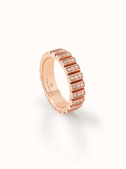 Riflessi 18Kt Gold Ring With Diamond Pave'